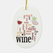 Wine Word Cloud Design Ornament (Voorkant)