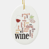 Wine Word Cloud Design Ornament (Achterkant)
