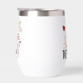 Wine Word Cloud Design Thermique Vin Tumbler (Droite)