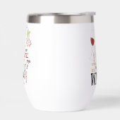 Wine Word Cloud Design Thermique Vin Tumbler (Gauche)