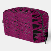Wine Zigzag Abstract Design Toilettasje (Rechterhoek)