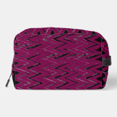 Wine Zigzag Abstract Design Toilettasje (Achterkant)
