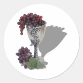 WineChaliceGrapes060910schaduwen Ronde Sticker (Voorkant)