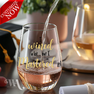 Wined veel beheerst het Afstuderen Wijnglas Zonder Voet