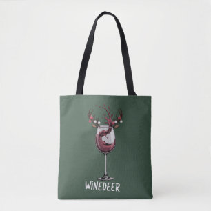 Winedeer Grappige Koppels Kerst Overeenkomstige Va Draagtas