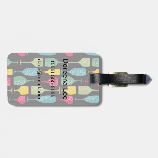 Wineglass Bagagelabel (Achterkant horizontaal)