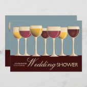 Wineglass Selection Couples Wedding Shower Kaart (Voorkant / Achterkant)