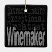 Winemaker Extraordinaire Keramisch Ornament (Achterkant)