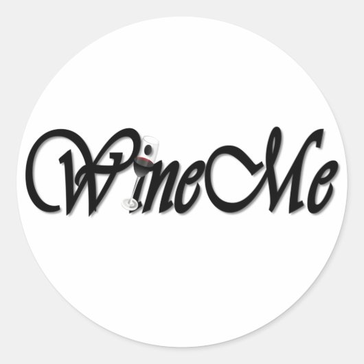 WineMe Ronde Sticker (Voorkant)
