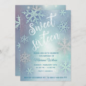 Winer wonderland Glanzend sprankelende blauwe snee Kaart (Voorkant / Achterkant)