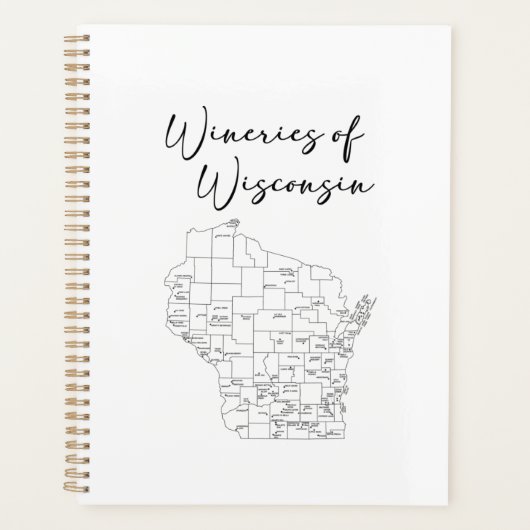 Wineries van Wisconsin Planner (Voorkant)