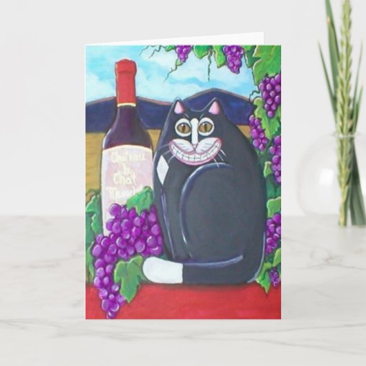 Winery Cat Greetings Kaart (Voorkant)