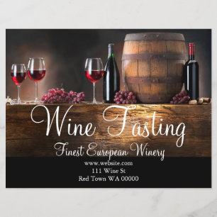 Winery Flyer-uitnodiging voor het testen van wijn Flyer