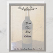 Winery Letterhead Gepersonaliseerd Briefhoofd (Voorkant / Achterkant)