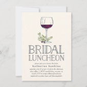 Winery or Wine Tasting Bridal Luncheon Invitation (Devant)