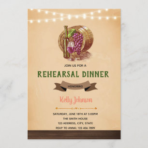 Winery repetitie diner uitnodiging