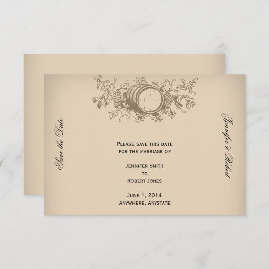 Winery Save the Date (Voorkant / Achterkant)