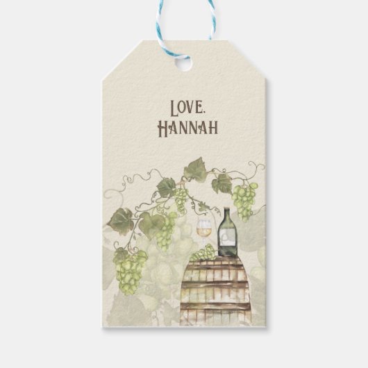 Winery Theme Gift Labels – Vineyard-geïnspireerde Cadeaulabel (Voorkant)