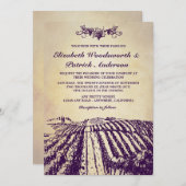 Winery Tuscan  Wineyard Wedding Invitations Kaart (Voorkant / Achterkant)