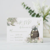 Winery Vineyard Wedding response cards RSVP (Staand voorkant)