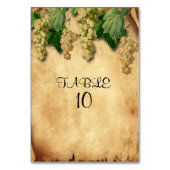 Winery Wedding  Rustic Paper Grape Vine Kaart (Achterkant)
