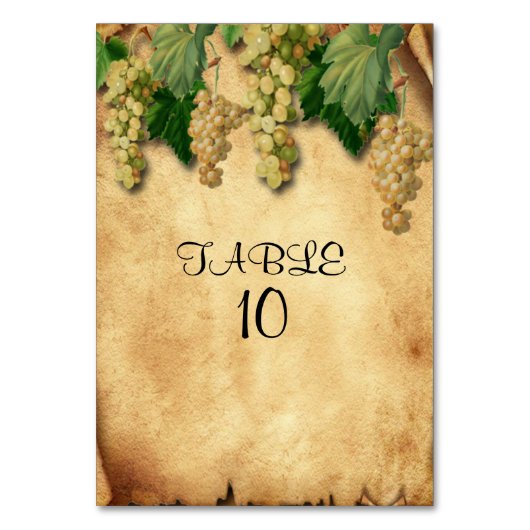 Winery Wedding  Rustic Paper Grape Vine Kaart (Achterkant)