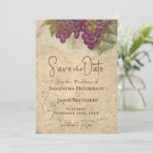 Winery Wedding Save the Date Rustic Monogram (Staand voorkant)