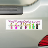 WineWomenDesigns.com-Bumpersticker Bumpersticker (Op auto)