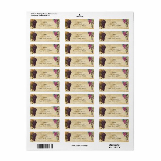 Wineyard Winery  Rustic Etiket (Full Sheet)