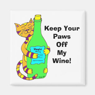 WineyCat "Houd je poten uit mijn wijn" Magneet