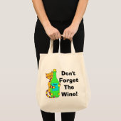 Wineycat "n'oublient pas le vin !" Sac à (Devant (produit))