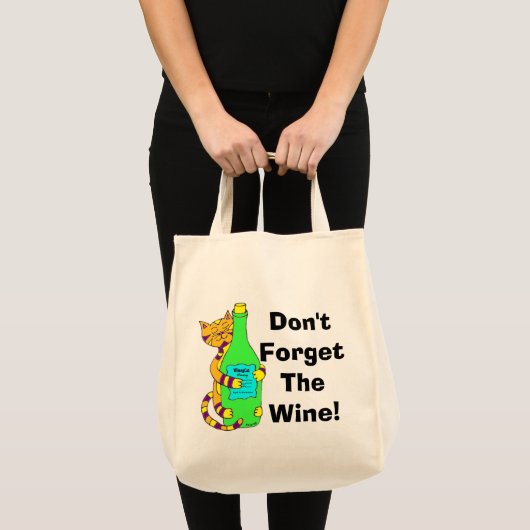 Wineycat "n'oublient pas le vin !" Sac à (Devant (produit))