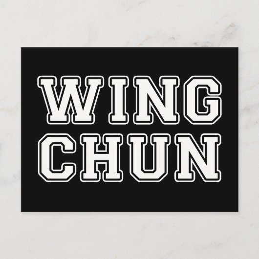 Wing Chun Briefkaart (Voorkant)