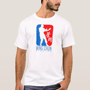 Wing Chun Fighter (roodblauw) Ip Man Linage T-shirt