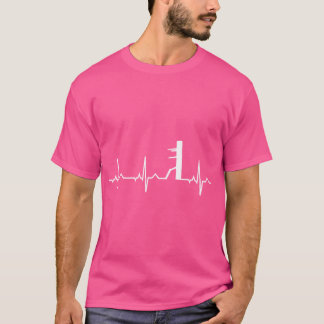 Wing Chun I ECG Martial Arts Heartbeat Houten Dumm T-shirt