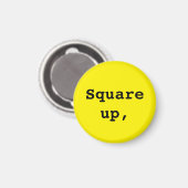 Wing Chun Practice Reminder (2 van 3) Geel Magnet Magneet (Voorkant / Achterkant)