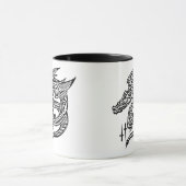Wing Dragon 11 oz Ringer Mug (Centre)