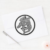 Wing Dragon Classic ronde Sticker (Envelop)