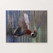 Wing Flapping Wood Duck Legpuzzel (Horizontaal)