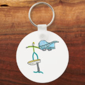 Wing Foiling Stickman Sleutelhanger (Achterkant)