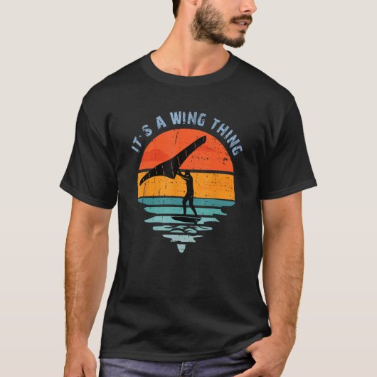 Wing Foiling Surf Surffolie Retro  Sur T-shirt (Voorkant)
