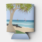 Wing Folie Surfers Pandanus Tree op het strand Blikjeskoeler (Achterkant)