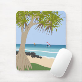 Wing Folie Surfers Pandanus Tree op het strand Muismat