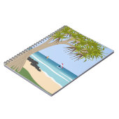 Wing Folie Surfers Pandanus Tree op het strand Notitieboek (Linkerzijde)