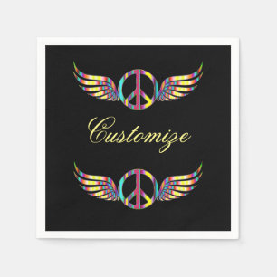 Wing Hippie Peace Symbol Thunder_Cove Servet