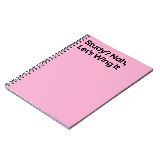 Wing It Funny Study Notebook Notitieboek (Linkerzijde)