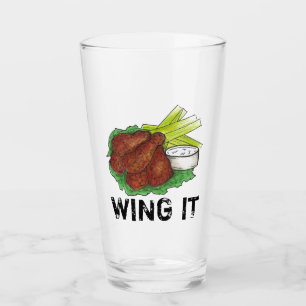Wing it Spicy BBQ Buffalo Chicken Wings Foodie Glas