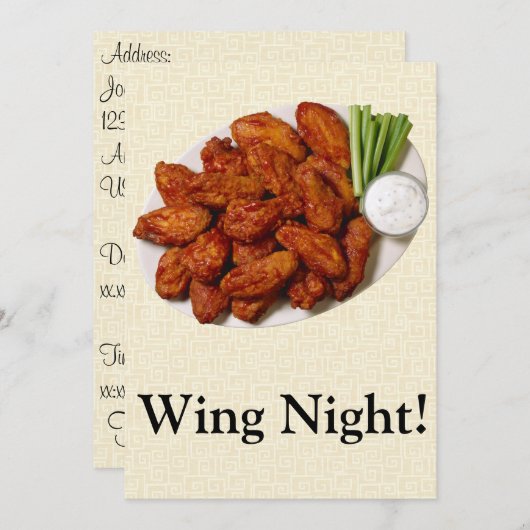 Wing Night Kaart (Voorkant / Achterkant)