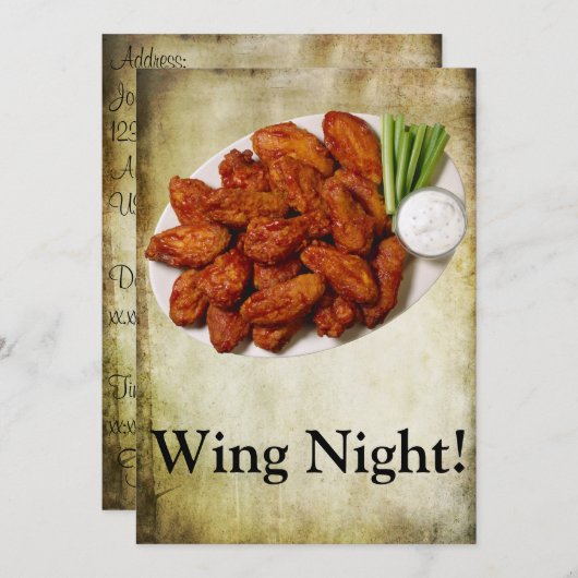 Wing Night Kaart (Voorkant / Achterkant)