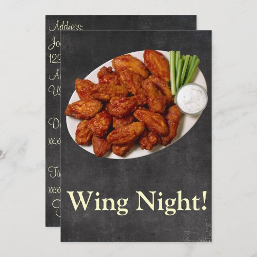 Wing Night Kaart (Voorkant / Achterkant)